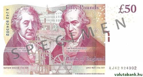 50 fontos címlet hátulja - Angol font bankjegy - GBP