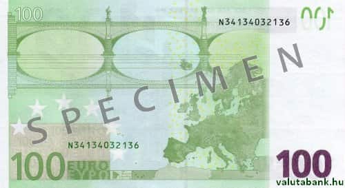 100 eurós címlet hátulja - Euro bankjegy - EUR