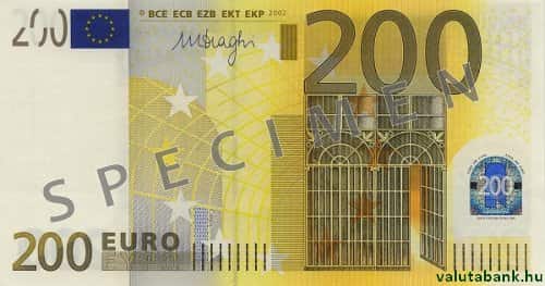 200 eurós címlet eleje - Euro bankjegy - EUR