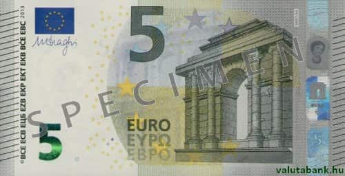 5 eurós címlet eleje - Euro bankjegy - EUR