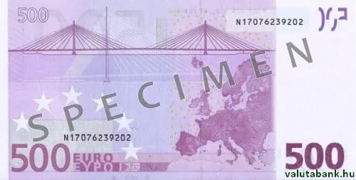 500 € bankjegy hátlap