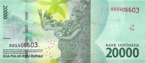 20000 Rp bankjegy hátlap