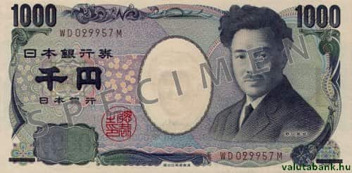 1000 jenes címlet eleje - Japán yen bankjegy - JPY