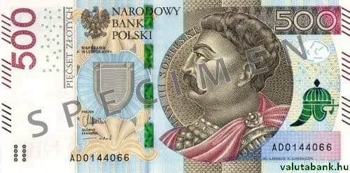 500 zł bankjegy