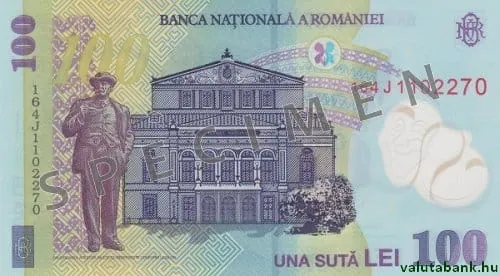 100 lei bankjegy hátlap