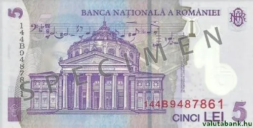5 lei bankjegy hátlap