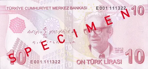 10 ₺ bankjegy hátlap