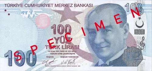 100 ₺ bankjegy