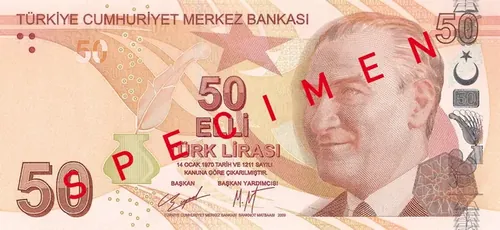 50 ₺ bankjegy