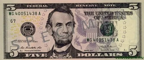 5 $ bankjegy